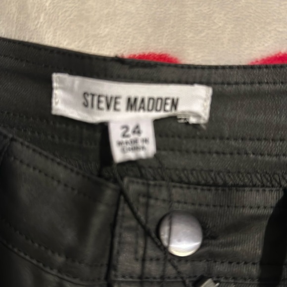 NWT Steven Madden Faux Leather Pant in Black - Picture 6 of 12